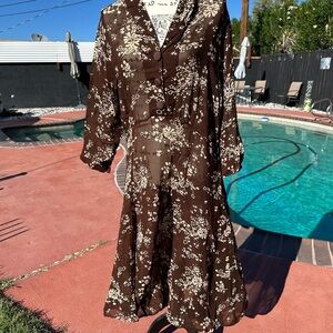 Floral Brown Dress
